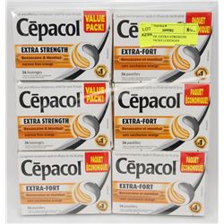 6 CEPACOL EXTRA STRENGTH VALUE PACKS LOZENGES