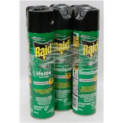 6 CANS OF HOME RAID INSECT KILLER