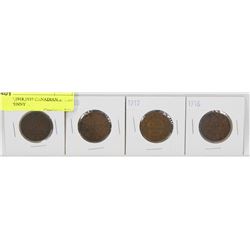1916,1917,1918,1919 CANADIAN LARGE PENNY