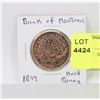 BANK OF MONTREAL 1844 HALF PENNY.