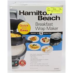 HAMILTON BEACH BREAKFAST WRAP MAKER