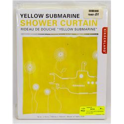 NEW 72" X 72" YELLOW SUBMARINE SHOWER CURTAIN
