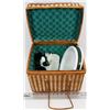 Image 1 : SERVICE FOR 4 PICNIC SET IN WICKER BASKET