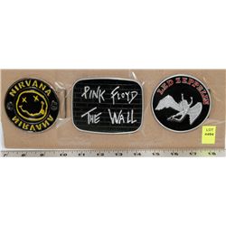 LOT OF 3 ROCK BAND THEMED BELT BUCKLES