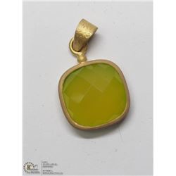 2) SILVER GREEN ONYX PENDANT