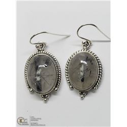 3) SILVER GEMSTONE EARRINGS
