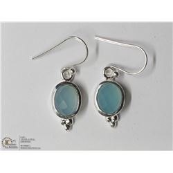6) SILVER BLUE CHALCEDONY EARRINGS