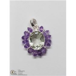 12) AMETHYST GEMSTONE PENDANT