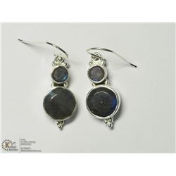 15) SILVER LABRADORITE EARRINGS