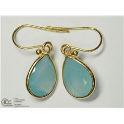 23) SILVER GEMSTONE EARRINGS