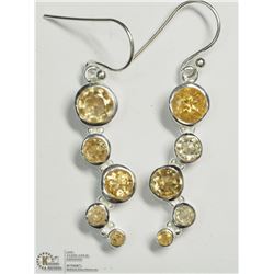 29) SILVER CITRINE EARRINGS