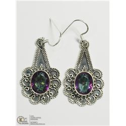 31) SILVER MYSTIC TOPAZ EARRINGS
