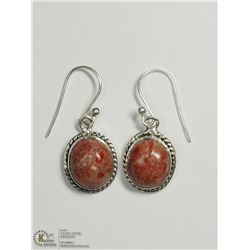 39) SILVER GEMSTONE EARRINGS