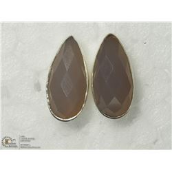 41) SILVER GEMSTONE EARRINGS