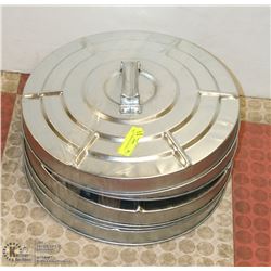 6 METAL GARBAGE CAN LIDS    ( HOME )