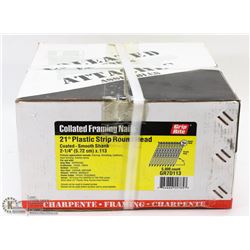 CASE OF COLLATED FRAMING NAILS 21 DEGREES