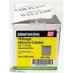 CASE OF COLLATED FINISH BRADS 18 GAUGE 5/8"