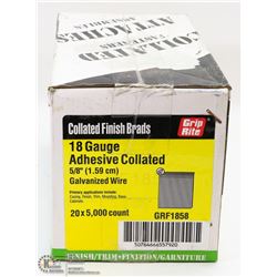 CASE OF COLLATED FINISH BRADS 18 GAUGE 5/8"