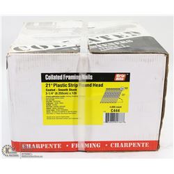 CASE OF COLLATED FRAMING NAILS 21 DEGREE SMOOTH