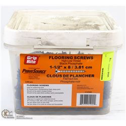 TUB OF FLOORING SCREWS BLACK PHOSPHATE 1-1/2" X 8"