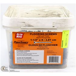 TUB OF FLOORING SCREWS BLACK PHOSPHATE 1-1/2" X 8