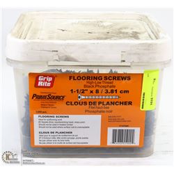TUB OF FLOORING SCREWS BLACK PHOSPHATE 1-1/2" X 8
