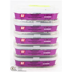 5 TUBS OF TRIM SCREWS 1-5/8" X 6