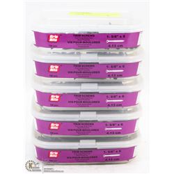 5 TUBS OF TRIM SCREWS 1-5/8" X 6