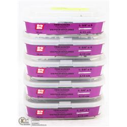 5 TUBS OF TRIM SCREWS 1-5/8" X 6
