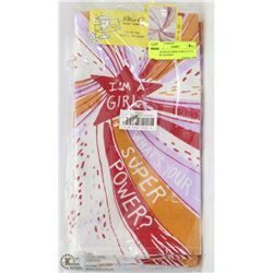 6 NEW BLUE Q DISH TOWELS 21" X 28" W/ SAYINGS -