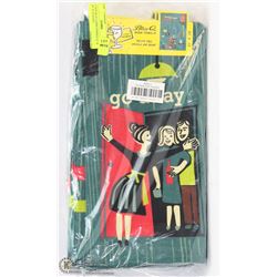 6 NEW BLUE Q DISH TOWELS 21" X 28" W/ SAYINGS -