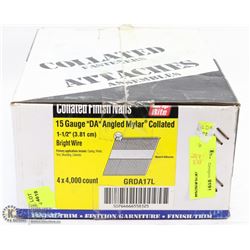 CASE OF COLLATED FINISHED BRADS 15 GAUGE DA ANGLED