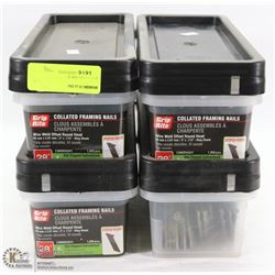 4 TUBS OF COLLATED FRAMING NAILS 2" X .113"