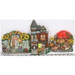 LOT OF 3 DECORATIVE WALL HANGINGS