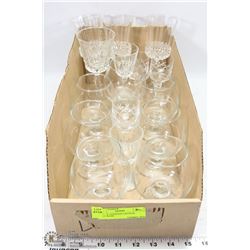 FLAT OF ASSORTED CRYSTAL GLASSWARE