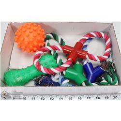 FLAT OF NEW DOG CHEW TOYS