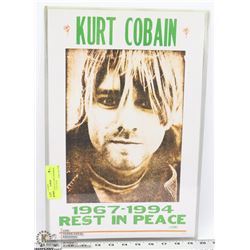 KURT COBAIN 1967-1994 MEMORIAL REST IN PEACE SIGN/