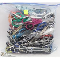 BAG OF ASSORTED SCISSORS