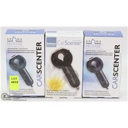 LOT OF 3 AROMATHERAPY CAR DIFFUSERS