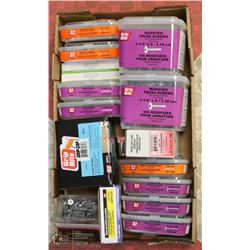 LARGE FLAT OF ASSORTED FASTENERS