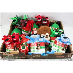 LARGE FLAT OF DOG PLAY TOYS
