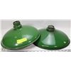 Image 1 : SET OF 2 VINTAGE ENAMEL LIGHT SHADES