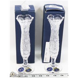 SET OF 2 BOHEMIAN 24% PBO LEAD CRYSTAL 500PK CUT