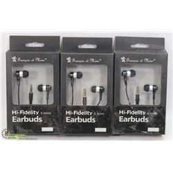 LOT OF 3 HIGH FIDELITY EARBUDS