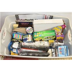 X-LARGE TOTE OF MOSTLY NEW ITEMS.