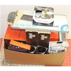 LARGE BOX WITH ASSORTED BLACKWEB ELECTRONICS