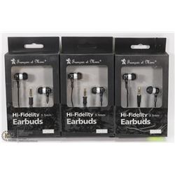LOT OF 3 HIGH FIDELITY EARBUDS