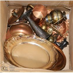 ESTATE FLAT OF ASSORTED SERVING DISHES, CANDLE