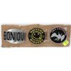 Image 1 : LOT OF 3 ROCK BAND THEMED BELT BUCKLES