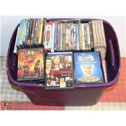 LARGE TOTE WITH OVER 150 DVD/CD/BLUERAY.